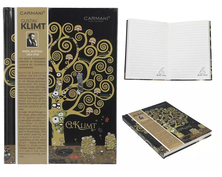 Σημειωμάταριο Carmani 13,2χ13,8cm 80σελ. Klimt Treer Of Life