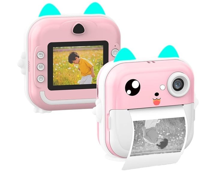 LAMTECH BLUETOOTH KID INSTANT CAMERA WHITE/PINK