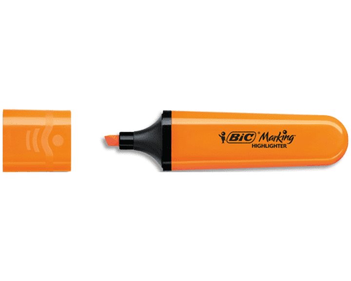 Μαρκαδόρος Υπογράμμισης Bic Flat B12 Neon Orange