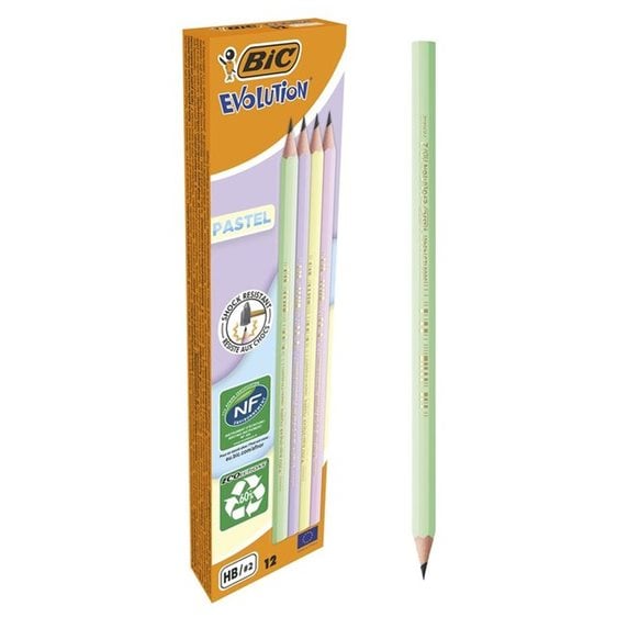 Μολύβι Bic Evolution Pastel B12 HB/2