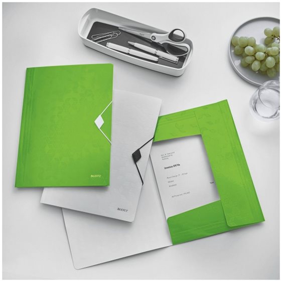 Ντοσιέ A4 Leitz PP WOW Με Λάστιχο Green 4599-00-54