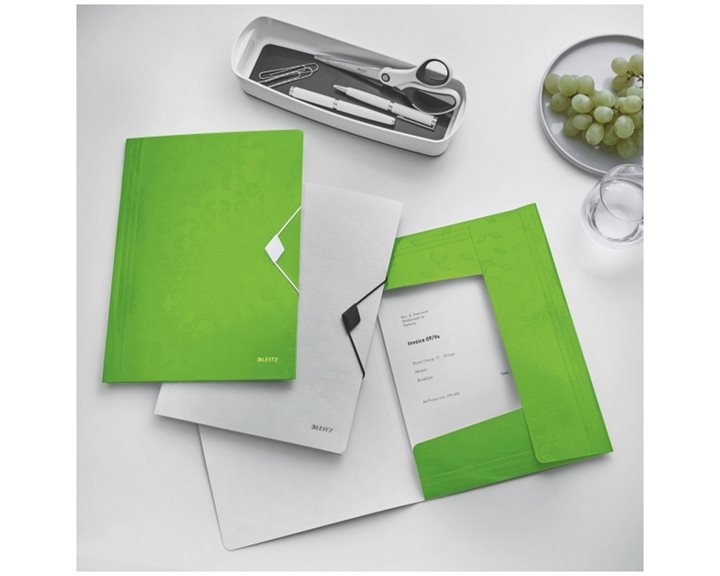 Ντοσιέ A4 Leitz PP WOW Με Λάστιχο Green 4599-00-54