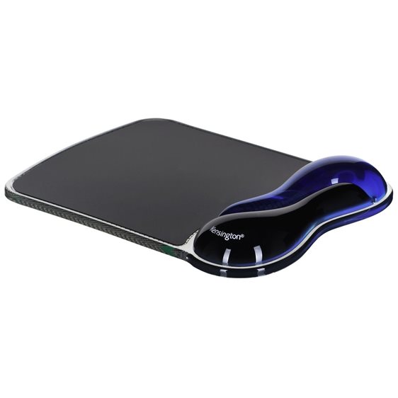 Kensington Duo Gel Wave Mouse Mat with Wristrest Blue/Smoke 62401