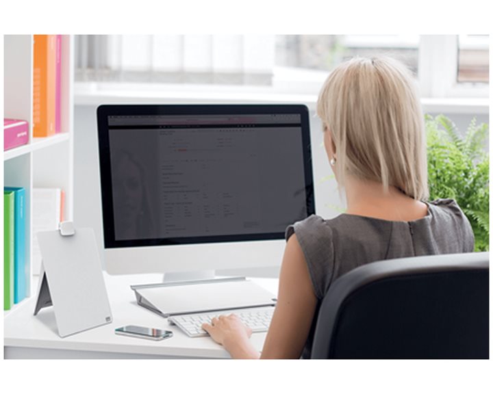 Nobo Glass Desktop Whiteboard Τρίποδο Λευκό 1905173