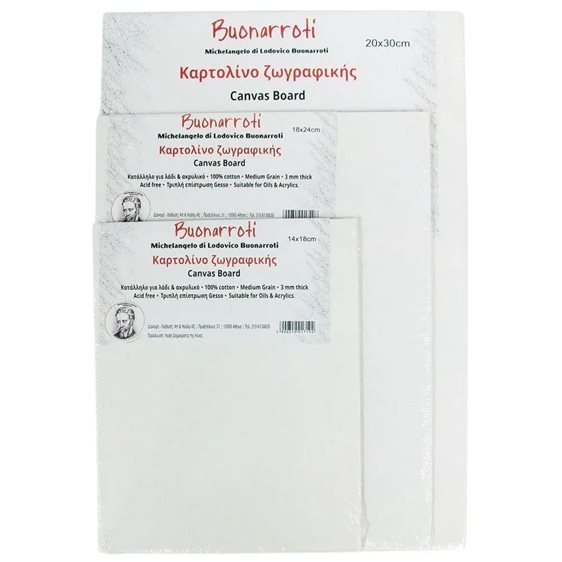 Καρτολίνο Ζωγραφικής Buonarroti 3mm 25x35cm με Βαμβακερό Καμβά
