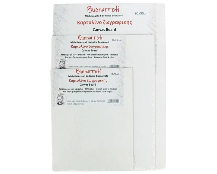 Καρτολίνο Ζωγραφικής Buonarroti 3mm 25x35cm με Βαμβακερό Καμβά