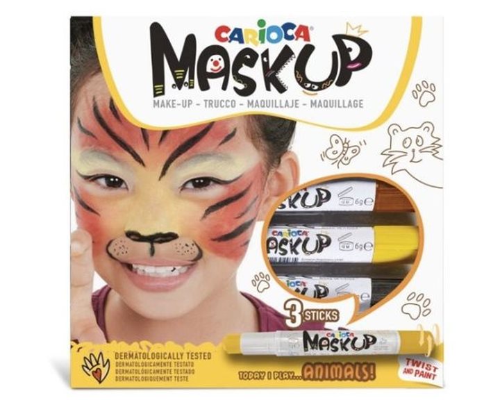 Χρώματα Προσώπου Carioca Mask Up Animals 3τεμ.