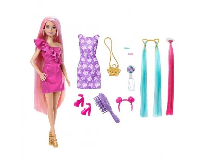 BARBIE ΠΟΛΥΧΡΩΜΑ ΜΑΛΛΙΑ - JDC85