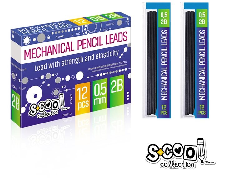 Μύτες Scool Μηχανικών Μολυβιών 0.5mm 2B (24pcs)