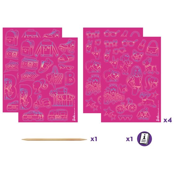 Σετ Maped Scratching Sticker Barbie 907075