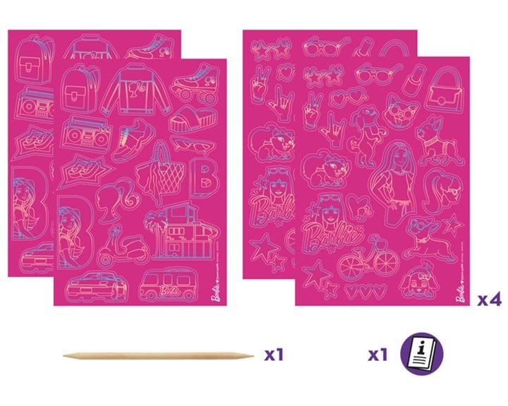 Σετ Maped Scratching Sticker Barbie 907075