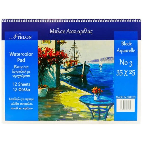 Μπλοκ Ακουαρέλα Νο3 25x35 12 Φύλλα