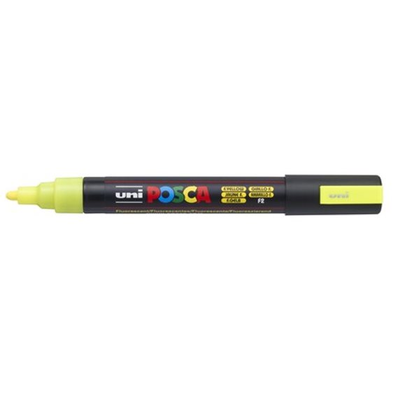 Μαρκαδόρος UNI Posca PC-5M Φωσφοριζέ Κίτρινο