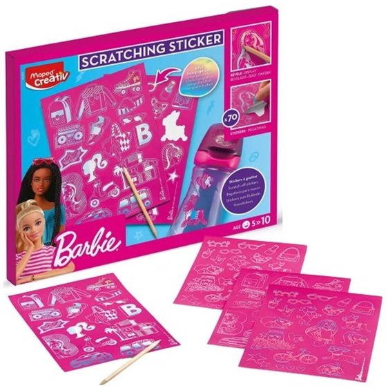 Σετ Maped Scratching Sticker Barbie 907075