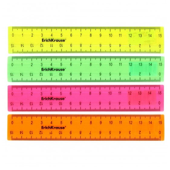 Χάρακας ErichKrause 15cm Neon 52997