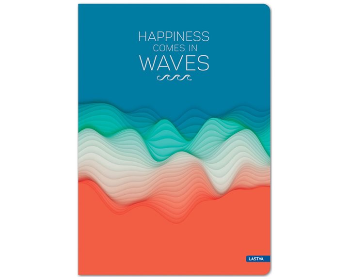 Τετράδιο Δεμένο Lastva με Σκληρό Εξώφυλλο Α4 96φ  Waves 33210