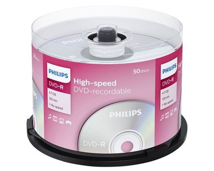 Dvd-R Philips 120min Κορίνα 50τεμ.