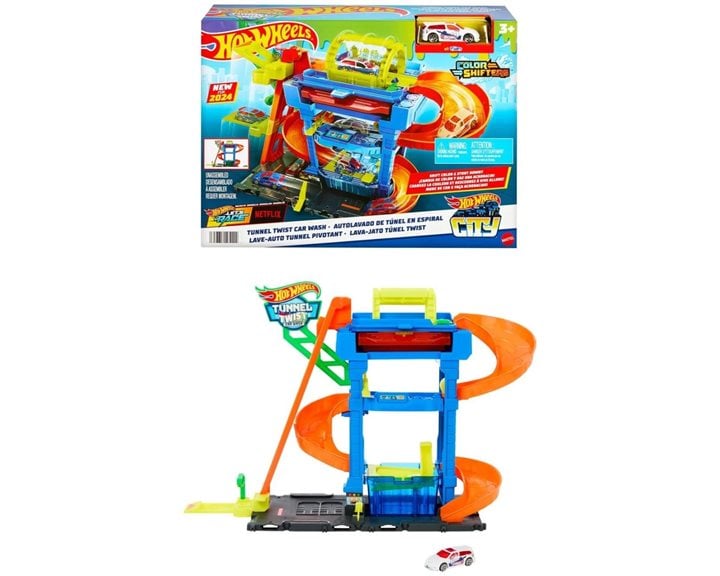 Mattel Hot Wheels City Tunnel Twist Car Wash HTN80