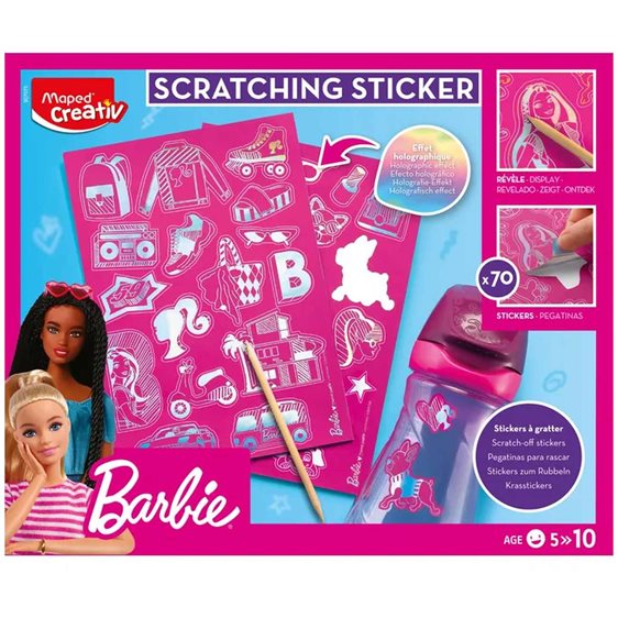 Σετ Maped Scratching Sticker Barbie 907075