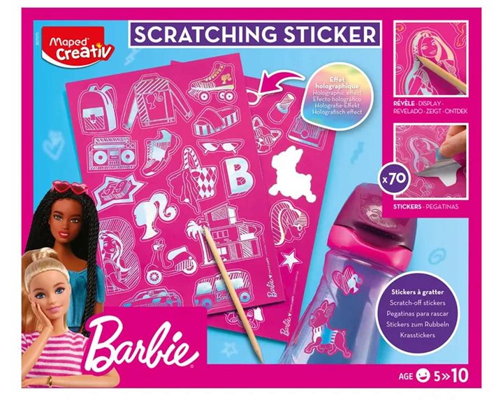 Σετ Maped Scratching Sticker Barbie 907075