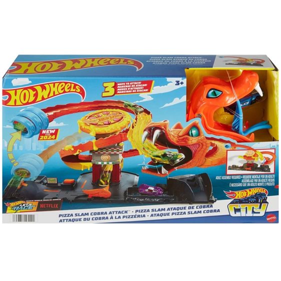 Mattel Hot Wheels Pizza Slam Cobra Attack City Πίστα Φίδι HTN81