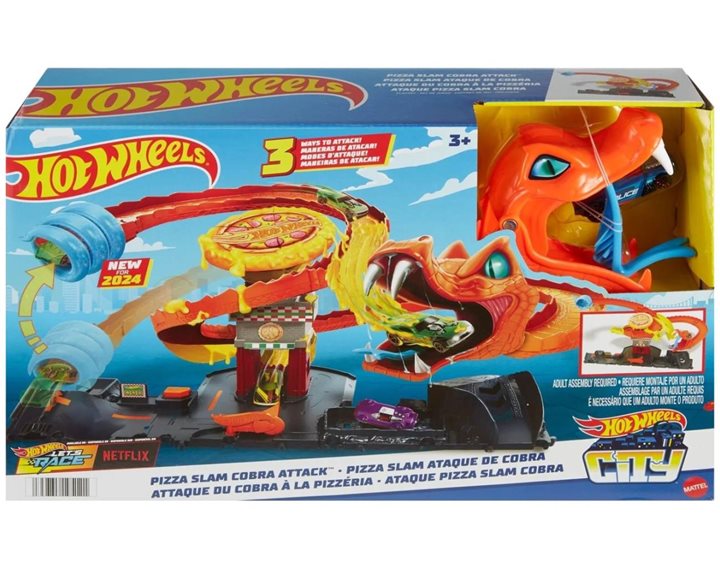 Mattel Hot Wheels Pizza Slam Cobra Attack City Πίστα Φίδι HTN81