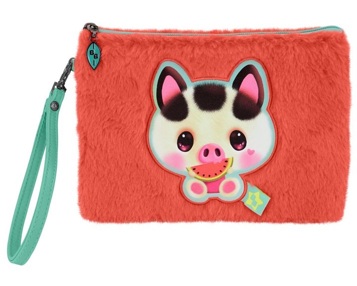 Bangoberry Κασετίνα Γούνινη Τσαντάκι Piggy Pig 1272BB02
