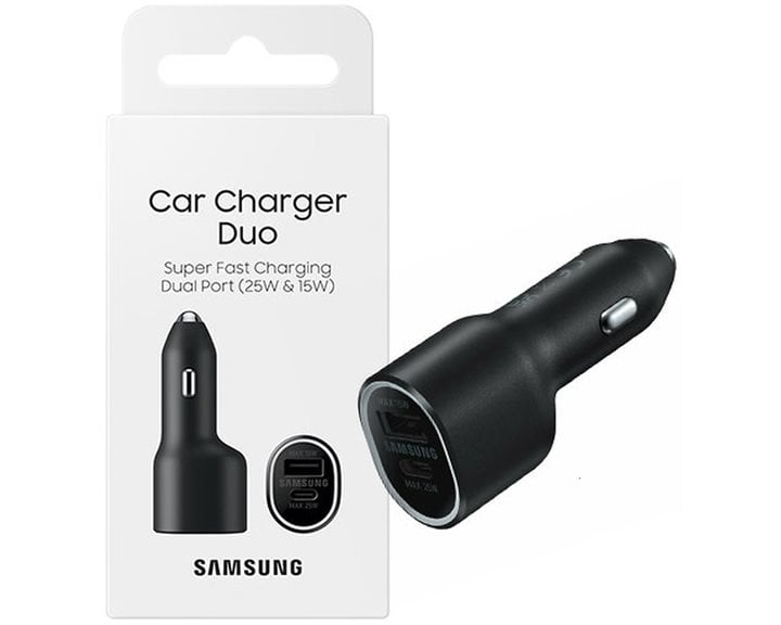 SAMSUNG USB AND TYPE-C PD40W CAR CHARGER BLACK