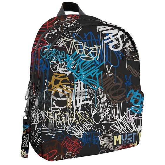 Σακίδιο Πλάτης Must Inspiration 32x19x42cm 2 Κεντρικές Θήκες Graffiti 000585803