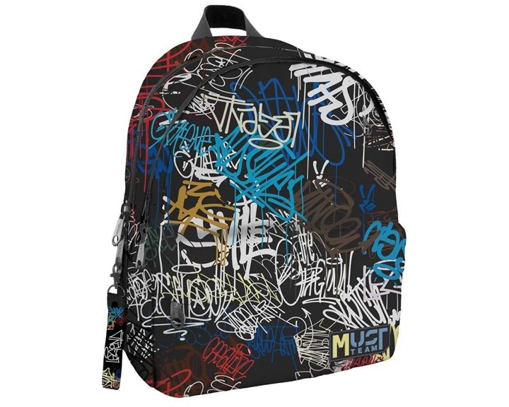 Σακίδιο Πλάτης Must Inspiration 32x19x42cm 2 Κεντρικές Θήκες Graffiti 000585803