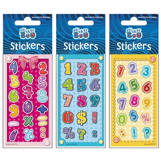Aυτοκόλλητα Boo Numbers 2 Silver 6061