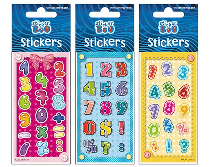 Aυτοκόλλητα Boo Numbers 2 Silver 6061