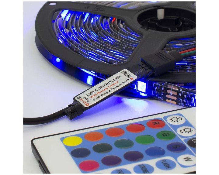 WHITE SHARK RGB LED STRIP + IR REMOTE HELIOS 3M