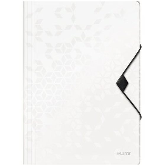 Ντοσιέ A4 Leitz PP WOW Με Λάστιχο White 4599-00-01