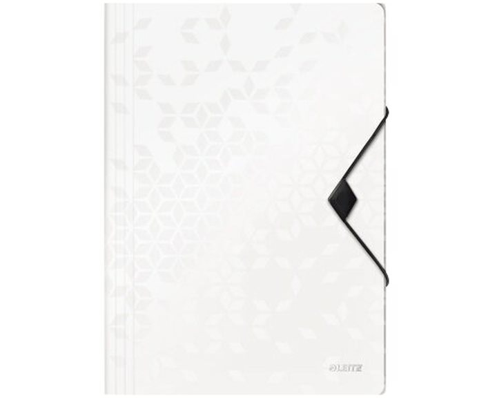 Ντοσιέ A4 Leitz PP WOW Με Λάστιχο White 4599-00-01