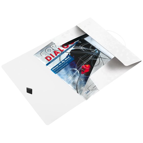 Ντοσιέ A4 Leitz PP WOW Με Λάστιχο White 4599-00-01