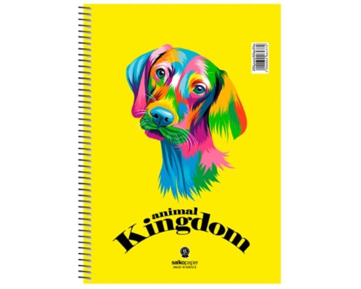 Τετράδιο Σπιράλ Α4 Salko Animal Kingdom 3Θεμ.90φ.6438