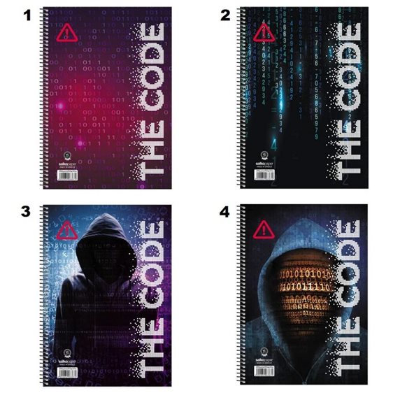 Τετράδιο Σπιράλ 17x25 Salko The Code 4Θεμ.120φυλ.6364