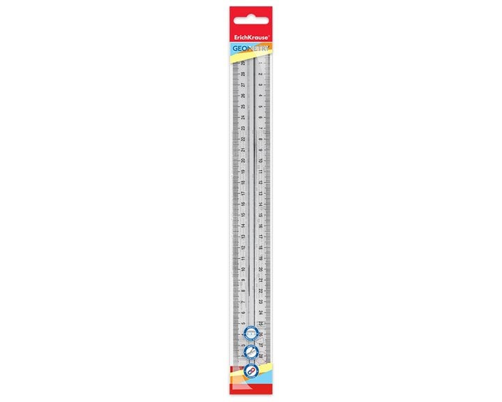 Χάρακας με Ράχη ErichKrause Clear, 30cm (Διάφανος) 49534