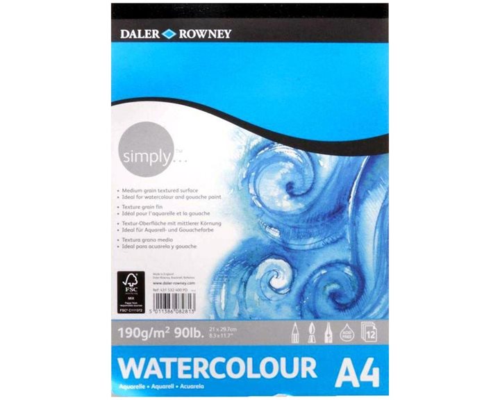 Μπλοκ Ακουαρέλλας Daler Rowney 190gr Α4 431536400