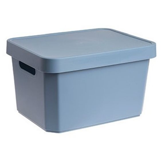 Κουτί Αποθήκευσης Πλαστικό με Καπάκι Cyclops 17L 36x27.5x21.5cm Μπλε