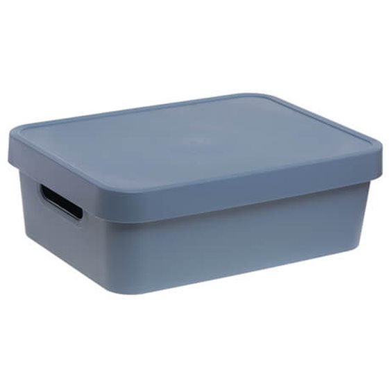 Κουτί Αποθήκευσης Πλαστικό με Καπάκι Cyclops 11L 36x27.5x13.5cm Μπλε