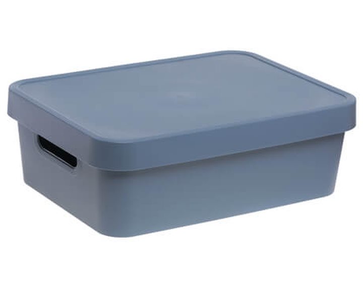 Κουτί Αποθήκευσης Πλαστικό με Καπάκι Cyclops 11L 36x27.5x13.5cm Μπλε