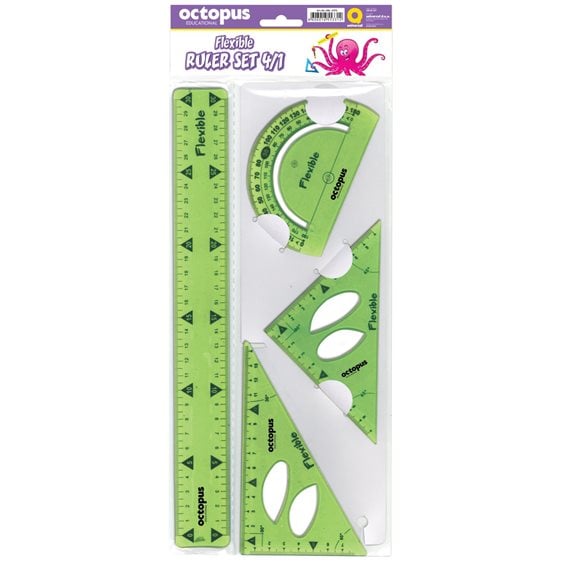 Σετ Γεωμετρικών Οργάνων PVC Flex Univerzal 4τμχ. 67266