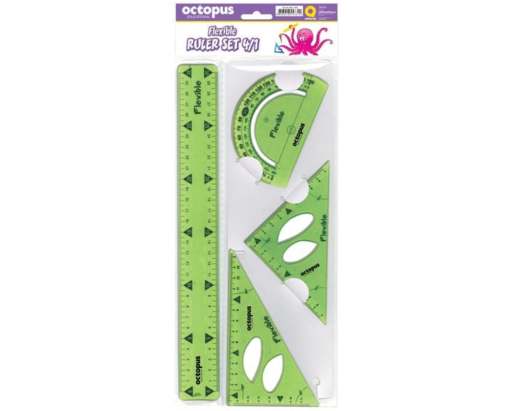 Σετ Γεωμετρικών Οργάνων PVC Flex Univerzal 4τμχ. 67266