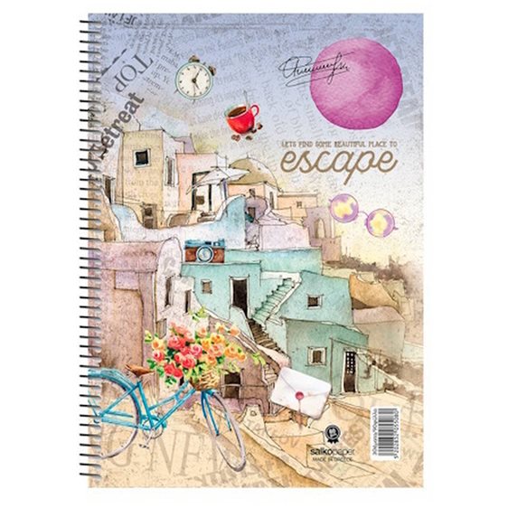 Τετράδιο Σπιράλ Α4 Salko Escape 1Θεμ.30φ.