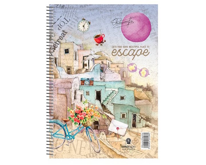 Τετράδιο Σπιράλ Α4 Salko Escape 1Θεμ.30φ.