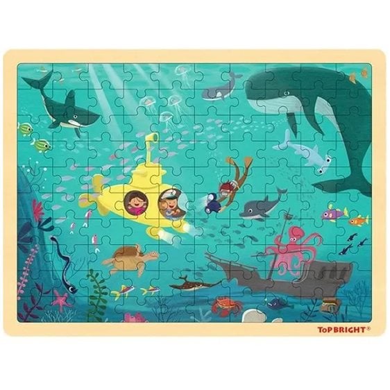 Top Bright Garden Underwate World Puzzle Ξύλινο100pcs120393