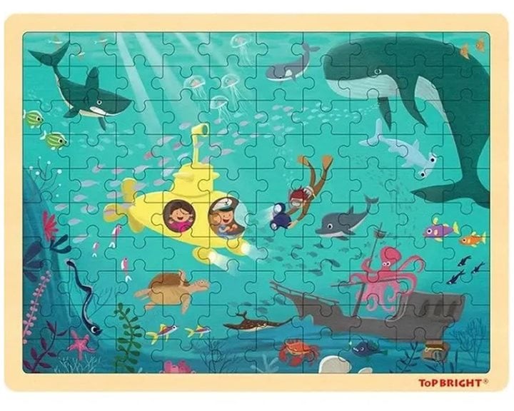 Top Bright Garden Underwate World Puzzle Ξύλινο100pcs120393