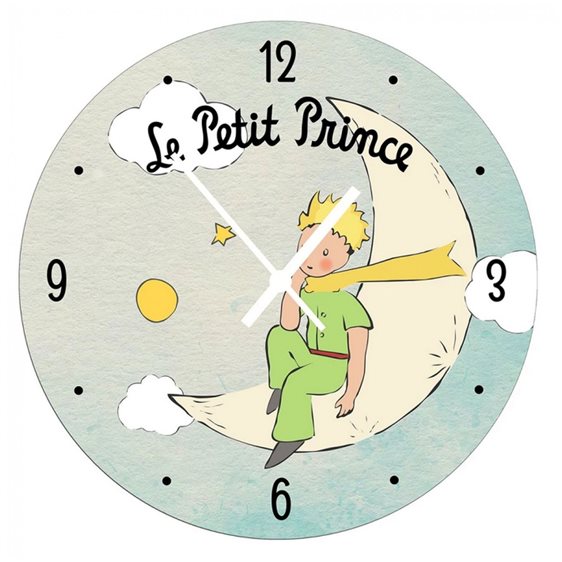 Enesco Ρολόι Τοίχου 28cm Le Petit Prince Lune 525677